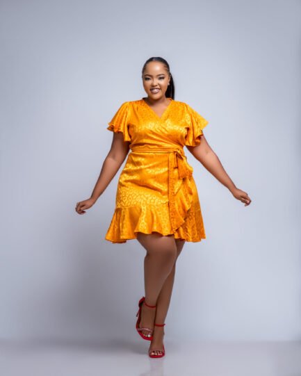 Mini Wrap Dress - Mustard