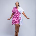 Wrap Dress - White & Pink Floral