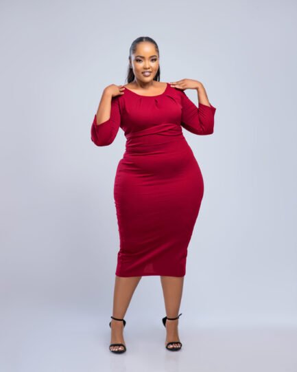 Midi Bodycon - Maroon