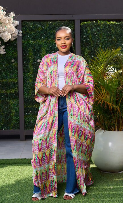 Kimono-Pink/green