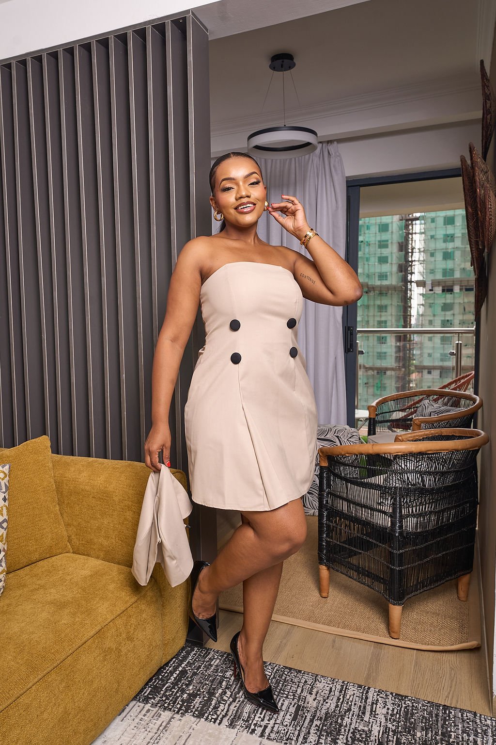 The Vida Dress - Beige - Image 2