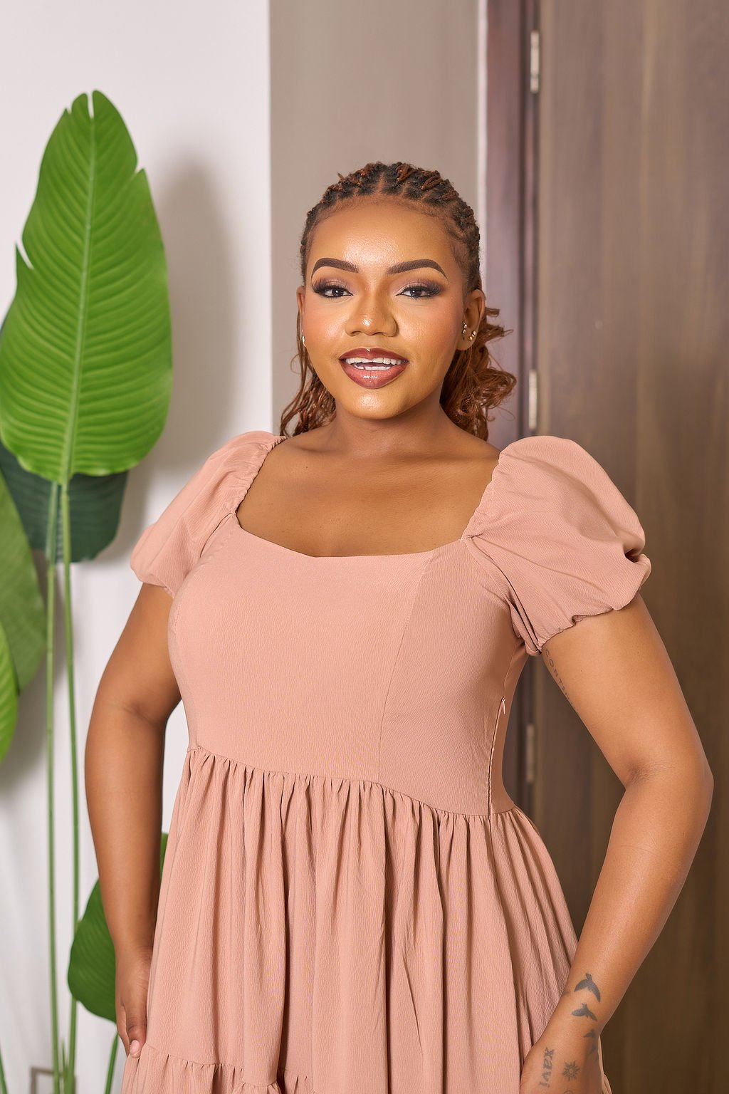 Serah Maxi Dress - Nude - Image 3