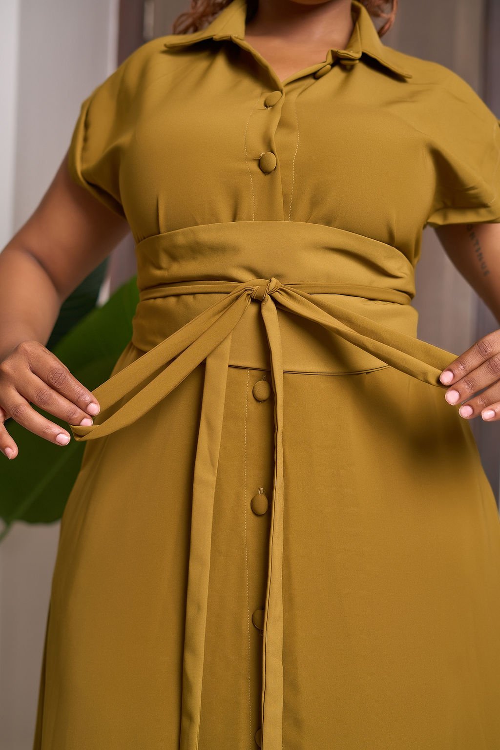 Nisha Maxi Dress - Mustard Gold - Image 8